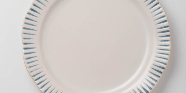 Indigo Stripe Dinner Plate