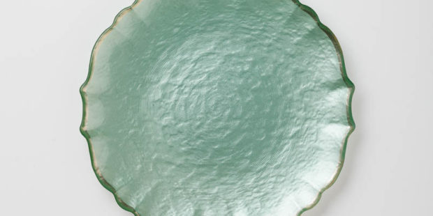 Baroque Salad Plate in Aqua