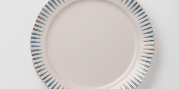 Indigo Stripe Salad Plate