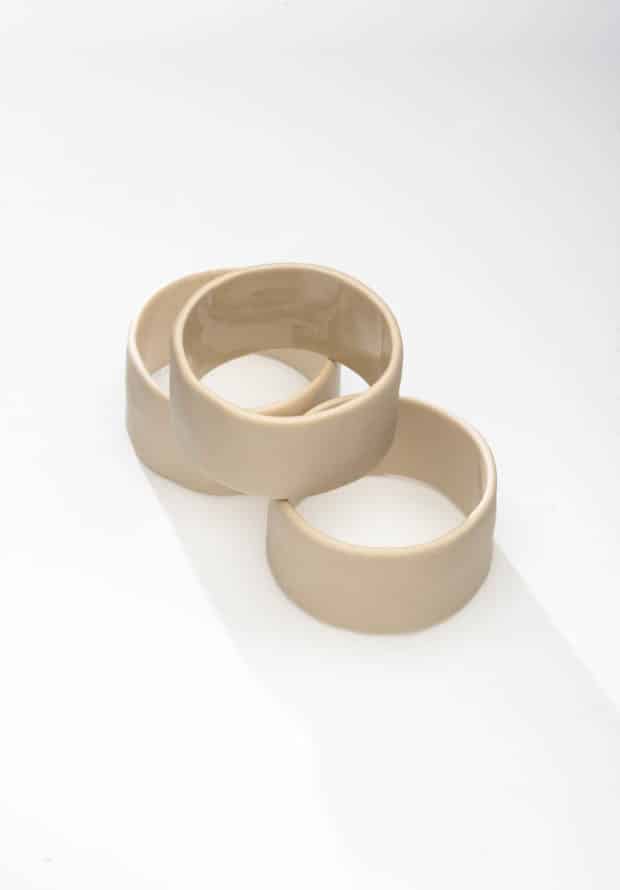 White Stoneware Napkin Ring