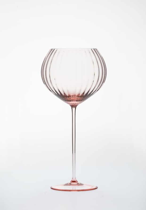 Rose Red Wine Glass