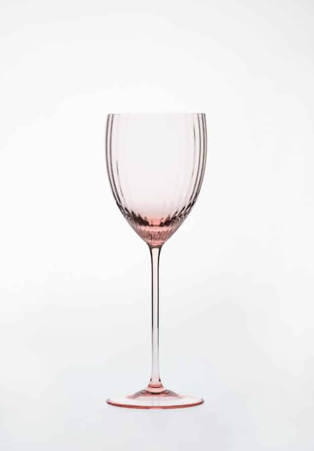 Rose White Wine Glass