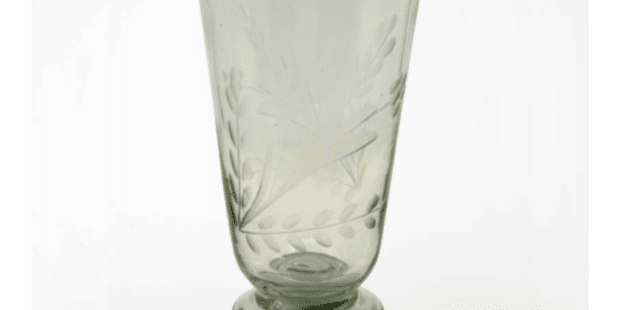 Ellie Etched Floral Footed Glass