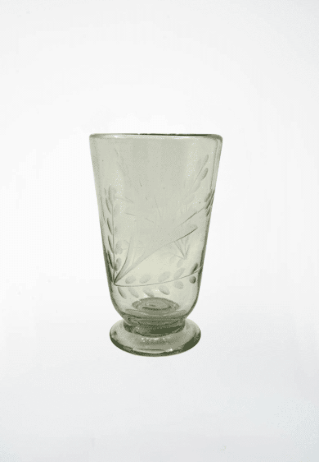 Ellie Etched Floral Footed Glass